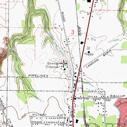 Topographic Map of Norwalk Sewage Treatment Plant, OH