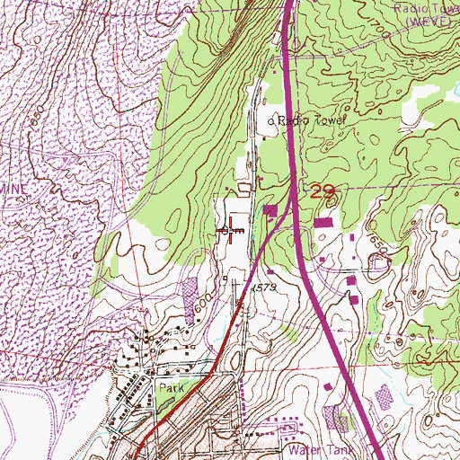 Topographic Map of Eveleth Cemetery, MN