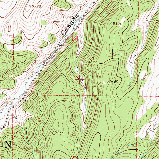 Topographic Map of Dry Canyon Tank Number Two, NM