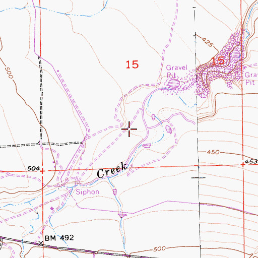 Topographic Map of Little Panoche Pit, CA