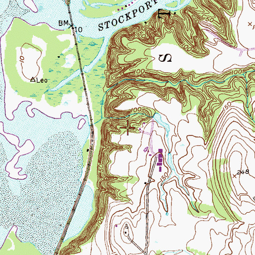 Topographic Map of Lamphere Dock Post Light, NY