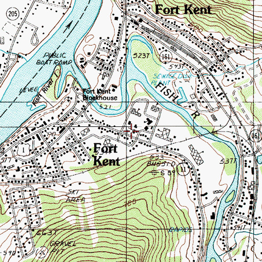 Topographic Map of Congregational Cemetery, ME