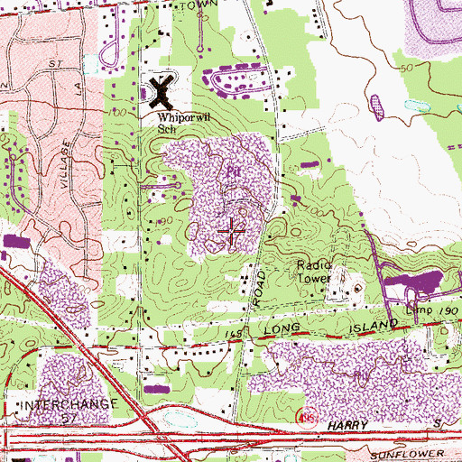 Topographic Map of Blydenburgh Road Landfill Complex, NY