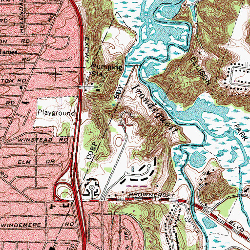 Topographic Map of Brighton Landfill, NY