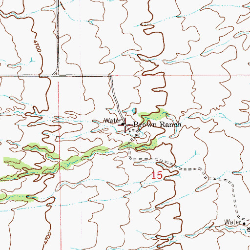 Topographic Map of Brown Ranch, AZ