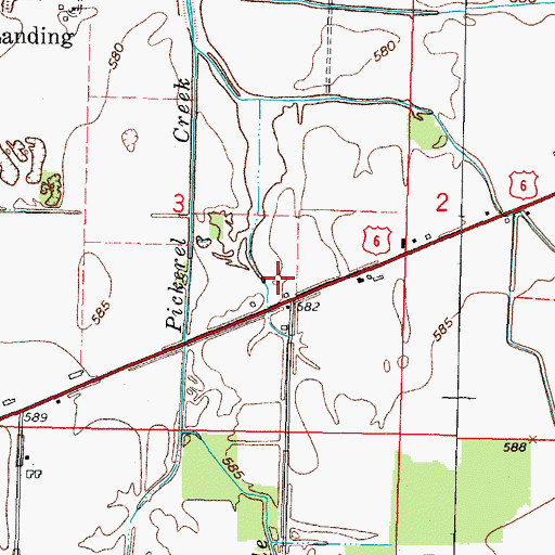 Topographic Map of Meggitt Farms, OH