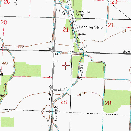 Topographic Map of Magrum Farms, OH