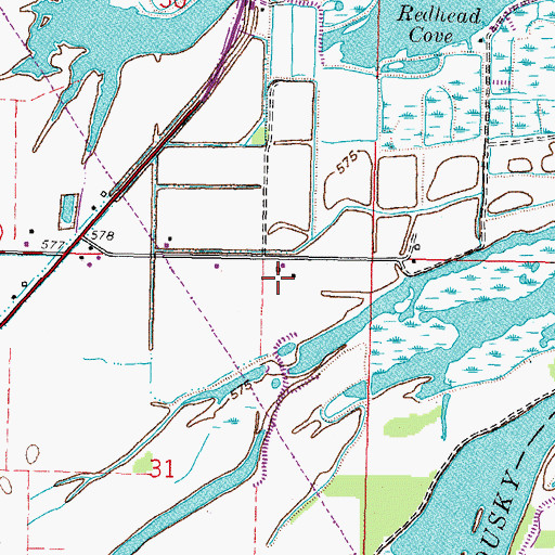 Topographic Map of Gonya Farms, OH