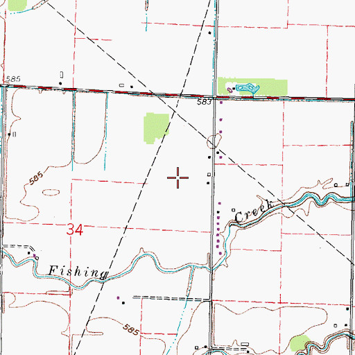 Topographic Map of Harder Farm, OH