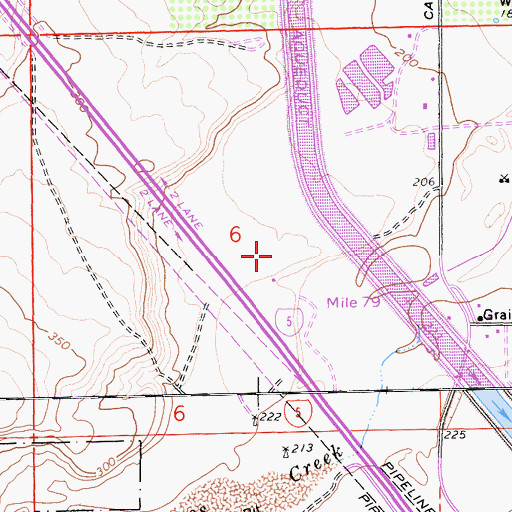 Topographic Map of Los Banos Creek Pit, CA