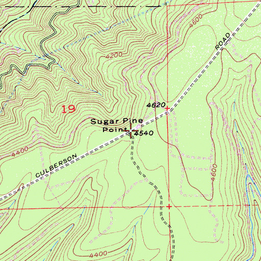 Topographic Map of Sugar Pine Point, CA