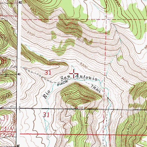 Topographic Map of Caon Largo, NM
