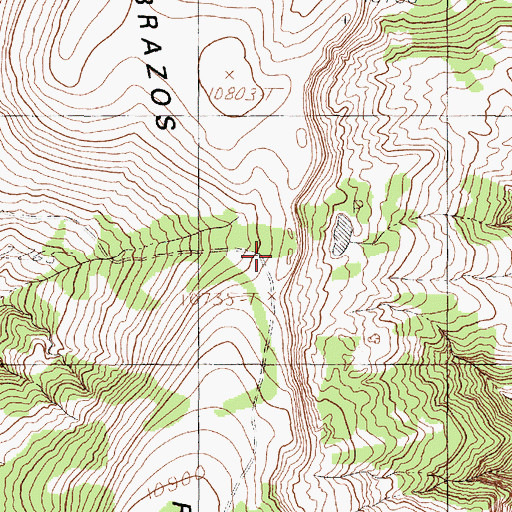 Topographic Map of Brazos Ridge Overlook, NM