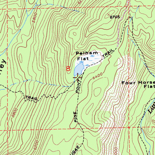 Topographic Map of Sugar Pine Point Trail, CA