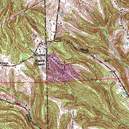 Topographic Map of Bond Road Landfill, OH