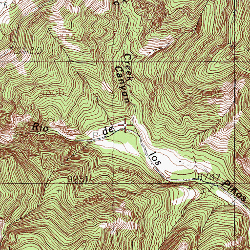 Topographic Map of Toltec Canyon, NM