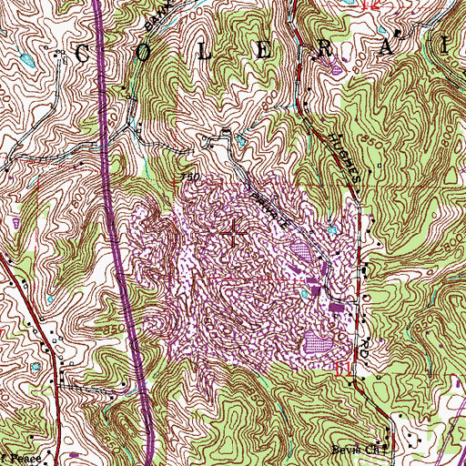 Topographic Map of Hughes Road Landfill, OH