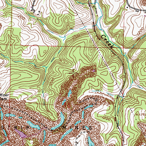 Topographic Map of Apex Sanitary Landfill, OH