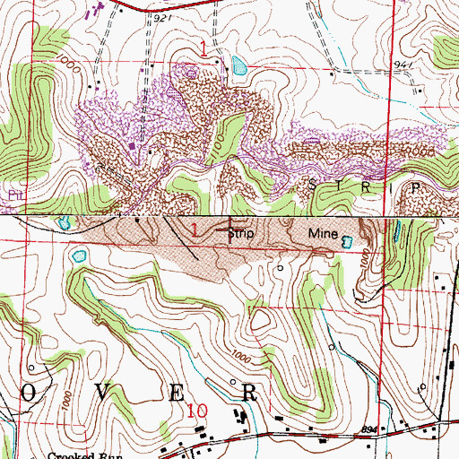 Topographic Map of Kimble Sanitary Landfill, OH