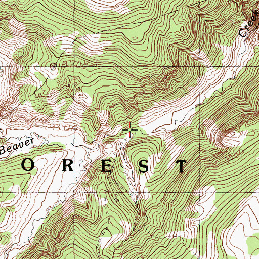Topographic Map of Osha Creek, NM