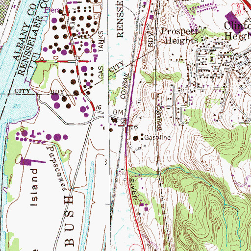 Topographic Map of Teller Crossing, NY