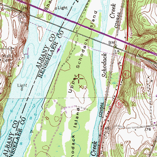 Topographic Map of Upper Shodack Island, NY