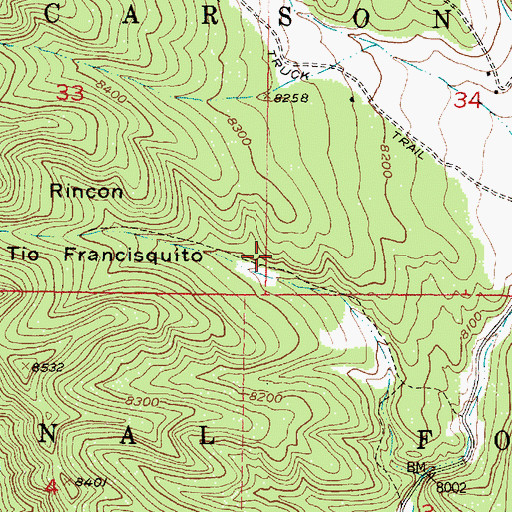 Topographic Map of El Rito Ranger District, NM