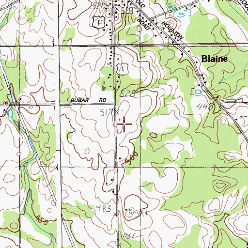 Topographic Map of Tapley Cemetery, ME