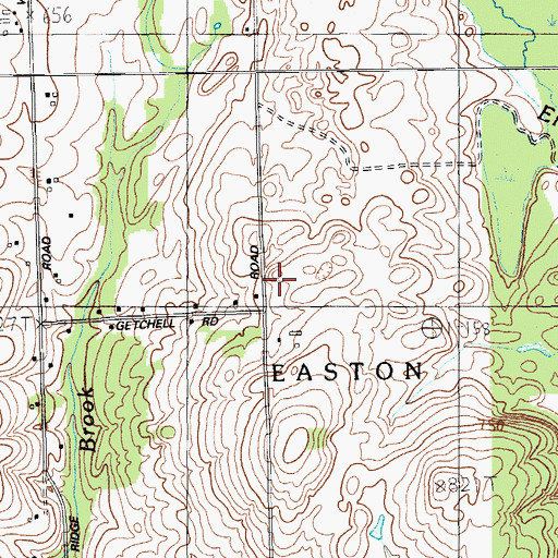 Topographic Map of Getchell Farnham Cemetery, ME
