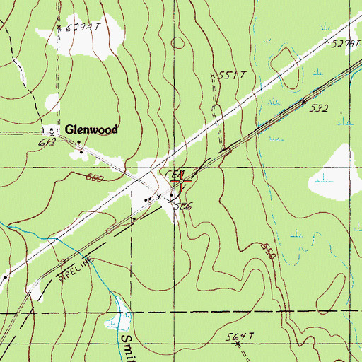 Topographic Map of Twombly Cemetery, ME