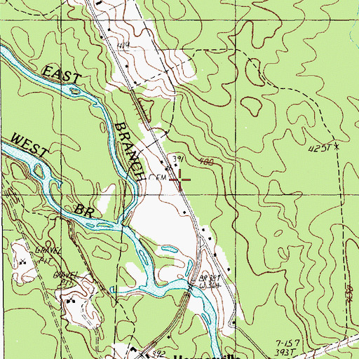 Topographic Map of Blaisdell Cemetery, ME