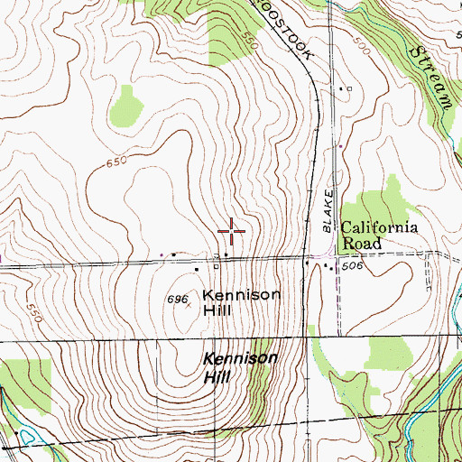 Topographic Map of Kenneson Cemetery, ME