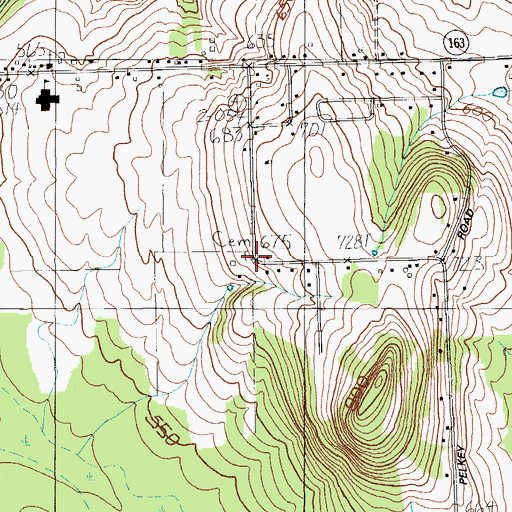 Topographic Map of Braley Family Cemetery, ME