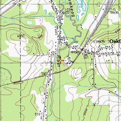 Topographic Map of Barrows Chambers Cemetery, ME