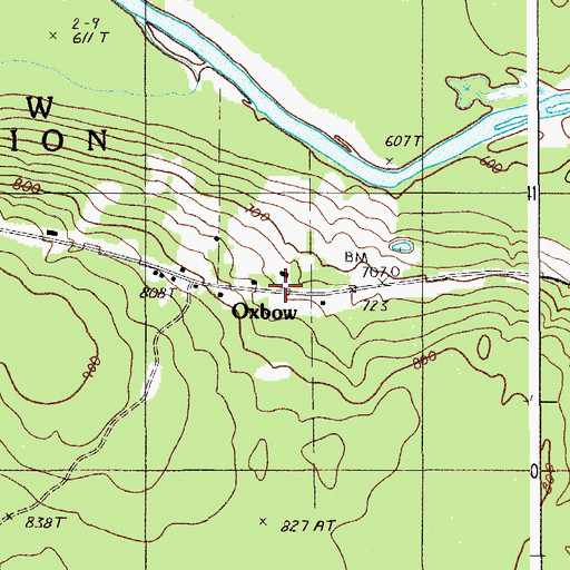 Topographic Map of Botting Cemetery, ME