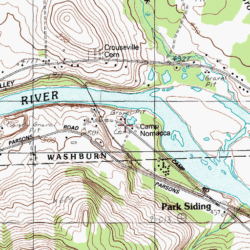 Topographic Map of Munson Christy Cemetery, ME