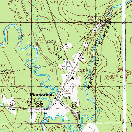 Topographic Map of Smith Cemetery, ME