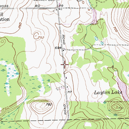 Topographic Map of Howland Family Cemetery, ME