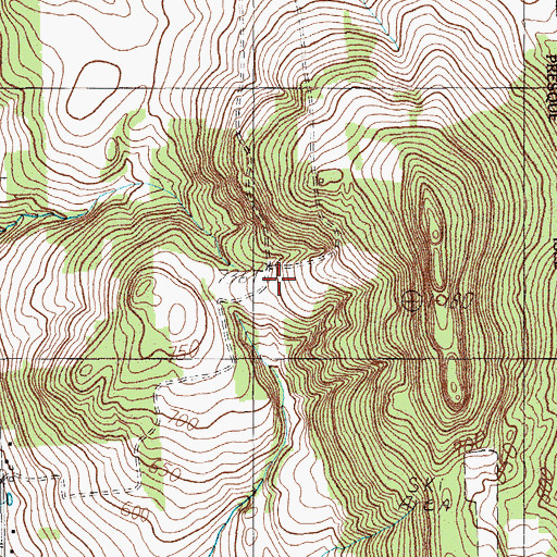 Topographic Map of Dyer Farm Cemetery, ME