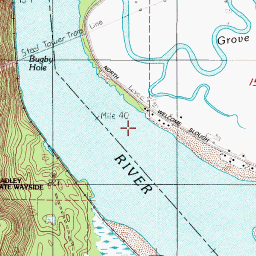 Topographic Map of Ankeny Landing Light, WA