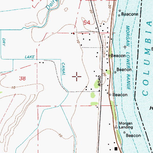 Topographic Map of McIntyre Landing, OR