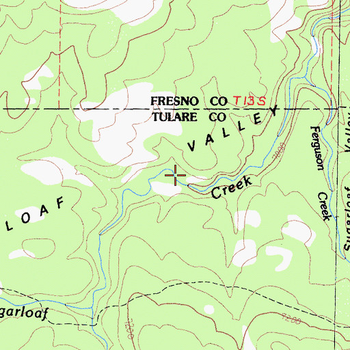 Topographic Map of Sugarloaf Valley, CA