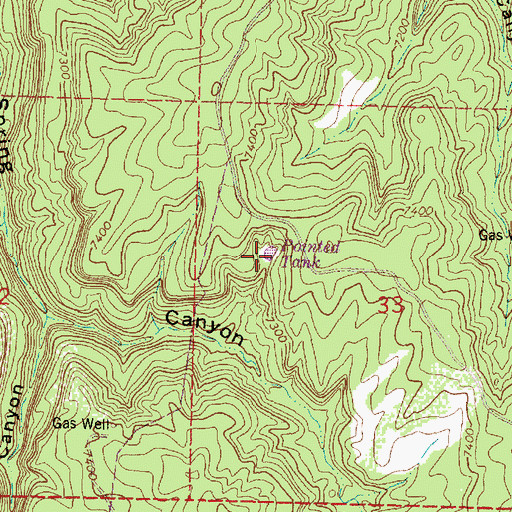 Topographic Map of Pointed Tank, NM