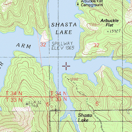 Topographic Map of Sugarpine Canyon, CA