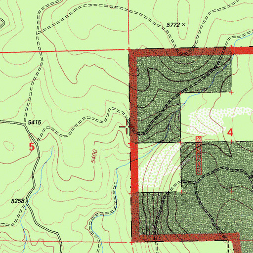 Topographic Map of Sugarpine Flat, CA