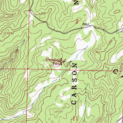 Topographic Map of Grosbeck Tank, NM