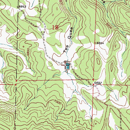 Topographic Map of Los Cuates Pond, NM