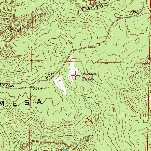 Topographic Map of Alamo Tank, NM