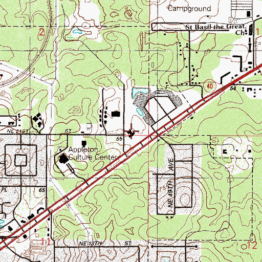 Topographic Map of Sanctuary of Ocala, FL