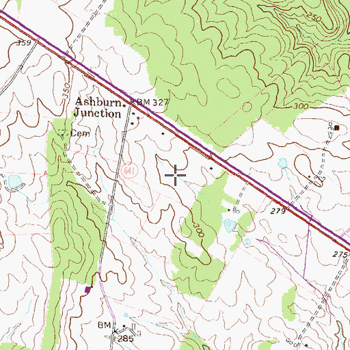 Topographic Map of The Community Church, VA